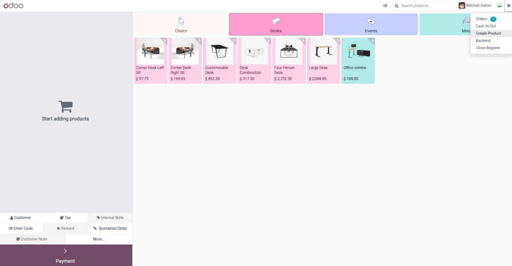 odoo18 Cash Register