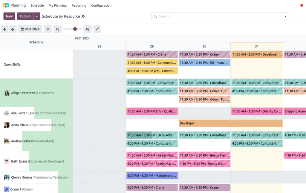 odoo18 gantt view