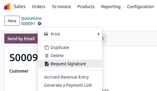 odoo18 Request users for signature